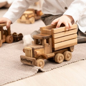 Handmade Toy Farm Truck / Personalized Wooden Toys / Heirloom Baby Gift