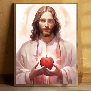 Sacred Heart of Jesus,Immaculate Heart of Mary with Prayer Printable Bundle, Catholic Art, Devotional Wall Art, Catholic Art, Catholic gift