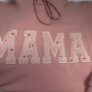 Sudadera con apliques de recuerdo de traje de bebé bordado de mamá