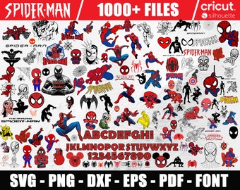 Spiderman Svg Bundle, Baby Spidey Svg, Font, Svg For Cricut, Birthday Boy Spiderman Svg, Spiderman PNG, Clipart, Instant Download