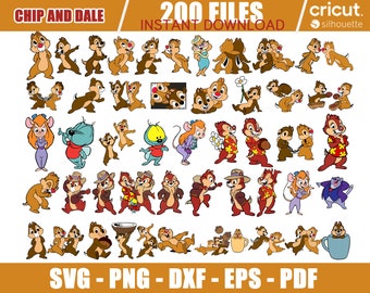Chip and Dale svg, alvin and the chipmunks svg, svg for cricut, chip and dale png, double trouble svg, chip dale rangers, Instant Download