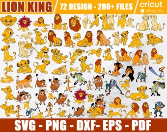 Lion King SVG Mega, Simba Svg for Cricut, Lion King Png, Hakuna Matata Svg for Shirts, Layered Svg Files, Lion King Clipart Instant Download