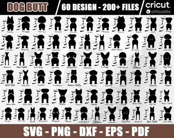 dog svg, dog butt svg, dog silhouette svg, svg,  dog silhouette, dog butt silhouette svg, dog leash holder, svg for cricut Instant Download