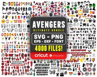 Superhero Svg, Captain America Svg Bundle, Superhero Png, Avengers Team, Clipart,  Hulk, Iron Man, Thor,  Cricut, Silhouette, Instant