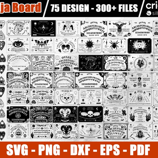 70+ Tavola Ouija Svg, Spirit Board Svg Cut Files, quiji svg, Tavola Ouija Png, Download istantaneo, Dxf, Eps, Vettore, Circuito e Silhouette