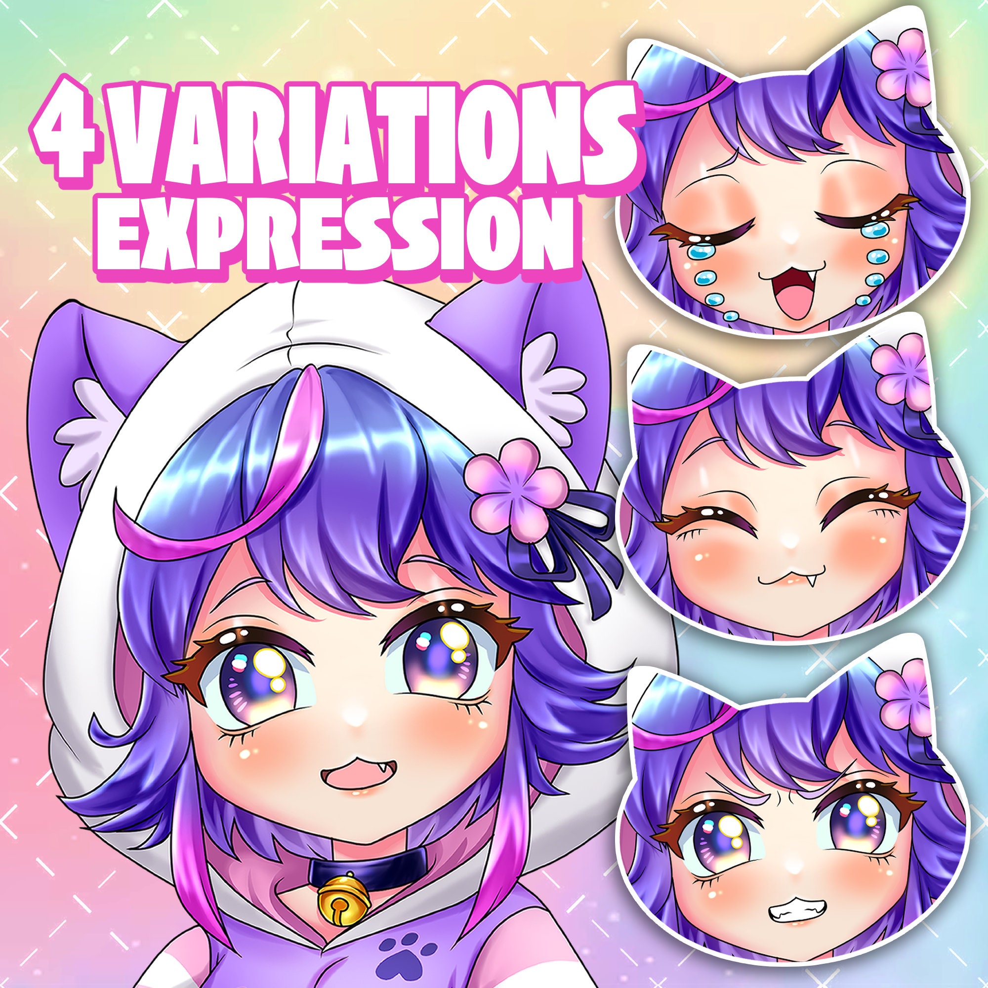 Modle Emotes Custom Pngtuber Chibi, Pngtuber Model, Chibi Emotes, Discord Twitch ...