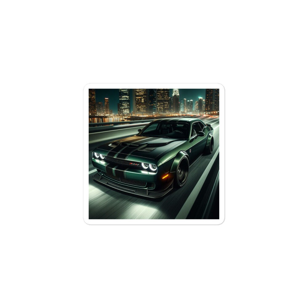 Widebody Army Green Muscle Car Sticker With Dual Stripes - Etsy
