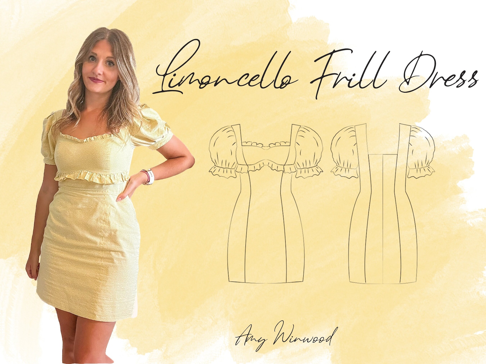 Frill Pattern Limoncello Frill Dress PDF Pattern and Video Tutorial - Etsy