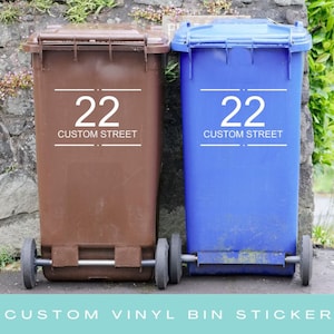 Waterproof Personalised Address Stickers for Wheelie Bins