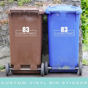 Waterproof Personalised Address Stickers for Wheelie Bins