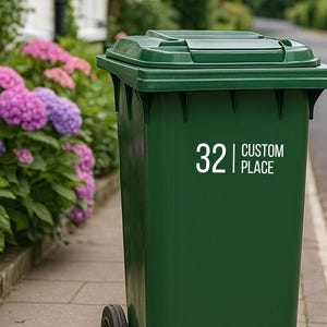 Waterproof Personalised Address Stickers for Wheelie Bins
