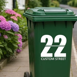 Waterproof Personalised Address Stickers for Wheelie Bins
