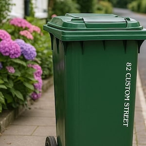 Waterproof Personalised Address Stickers for Wheelie Bins