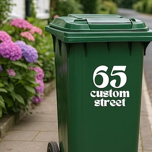 Waterproof Personalised Address Stickers for Wheelie Bins