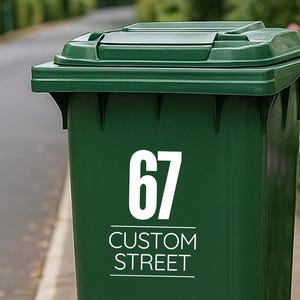 Waterproof Personalised Address Stickers for Wheelie Bins