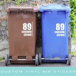 Waterproof Personalised Address Stickers for Wheelie Bins