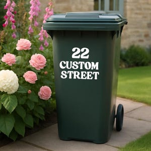 Waterproof Personalised Address Stickers for Wheelie Bins