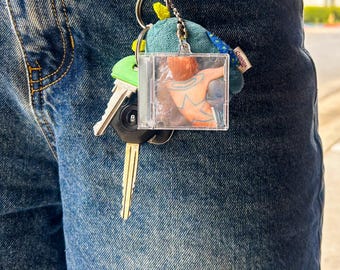 Custom Music Album Keychain | Play Song with NFC Tap on Mini CD Gift