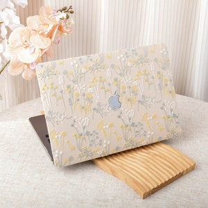 Coque Macbook Brodée Fleur pour Macbook Air 15 13 M2 Air 13 A2681, A2337, tout nouveau Macbook Pro 16" 15" Apple Laptop 2024 2023 Housse Cadeaux