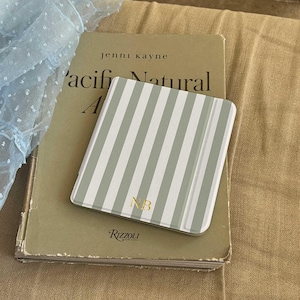 Personligt grönt randigt Kindle-skal, avtagbart magnetiskt Kobo-skal, bokligt Kindle-skal, Paperwhite-skal, minimalistisk present till henne