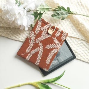 Embroidered Floral Kindle Sleeve, Kindle Cover, Kindle Paperwhite Case, Bookish Gifts, Book Protector, Padded Kindle Pouch, Book Accessories