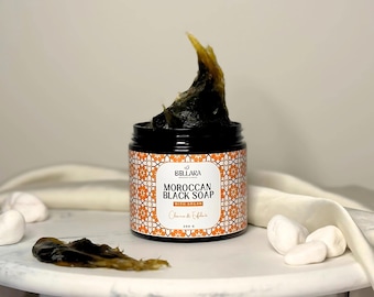 Moroccan Black Soap: Olive Paste Body Exfoliant - Hammam Ritual