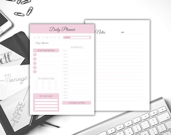 Pink Daily Printable Planner (Digital Download)