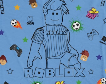 Fußball Roblox Kinderdecke, KOSTENLOSER VERSAND, Kindergeburtstagsgeschenk, Gaming-Decke, Sensorische Decke
