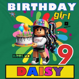 Roblox, Roblox birthday, Kids birthday t-shirt,  Personalized Roblox &quot; Splashley &quot; birthday Tee, FREE SHIPPING