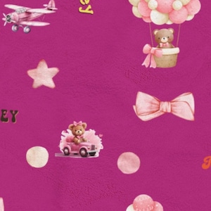 On Sale!! Personalized Teddy Bear Blanket, Baby Shower gift, Blue bear, pink bear, toddler blanket, baby girl, baby boy, newborn gift