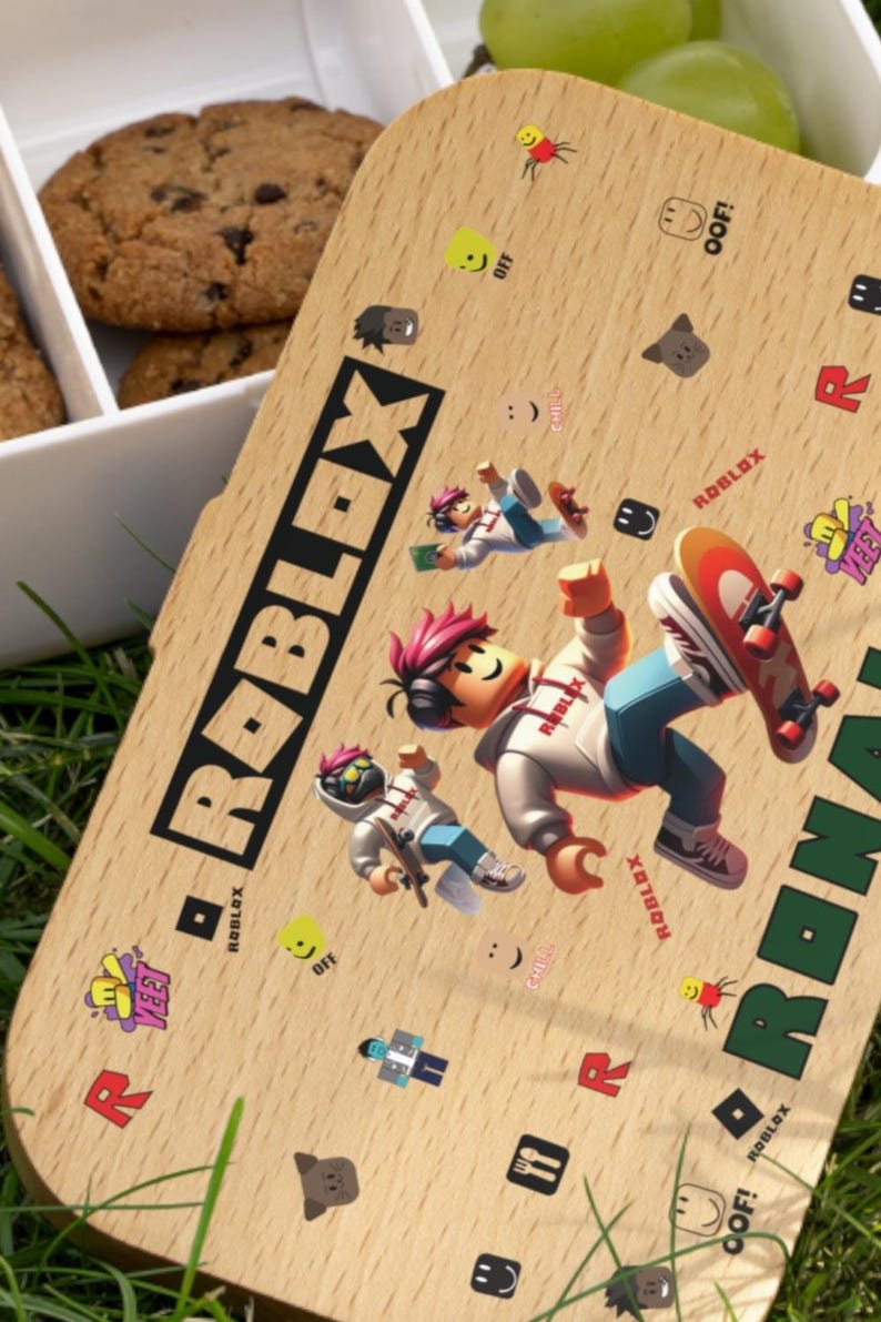 Gift for kids, Custom Kid lunch box, School supplies, Gamer gift, Roblox Bento Lunch Box, Boy lunch box, free shipping