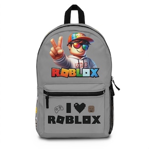 Roblox, Roblox Christmas gift, Roblox birthday gift, I Love Roblox Backpack, Gamer Bag, Free Shipping