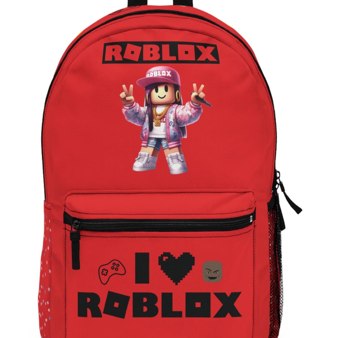 Personalized Bag, Roblox, Gamer Backpack, I Luv Roblox Backpack