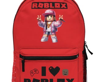 Personalized Bag, Roblox, Gamer backpack, I Luv Roblox - Backpack, Free Shipping