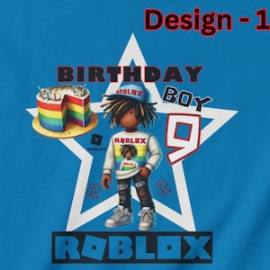 Camiseta de cumpleaños para niños de Roblox, camiseta de cumpleaños para niños, camiseta de cumpleaños para NIÑO, Roblox, camiseta de cumpleaños personalizada, ENVÍO GRATIS