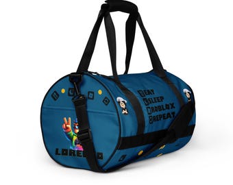 Regalo de Roblox, Bolsa personalizada de Roblox, Accesorios para gamers, Bolsa de viaje para niños, Bolsa de gimnasio personalizada de Roblox (con estampado completo)