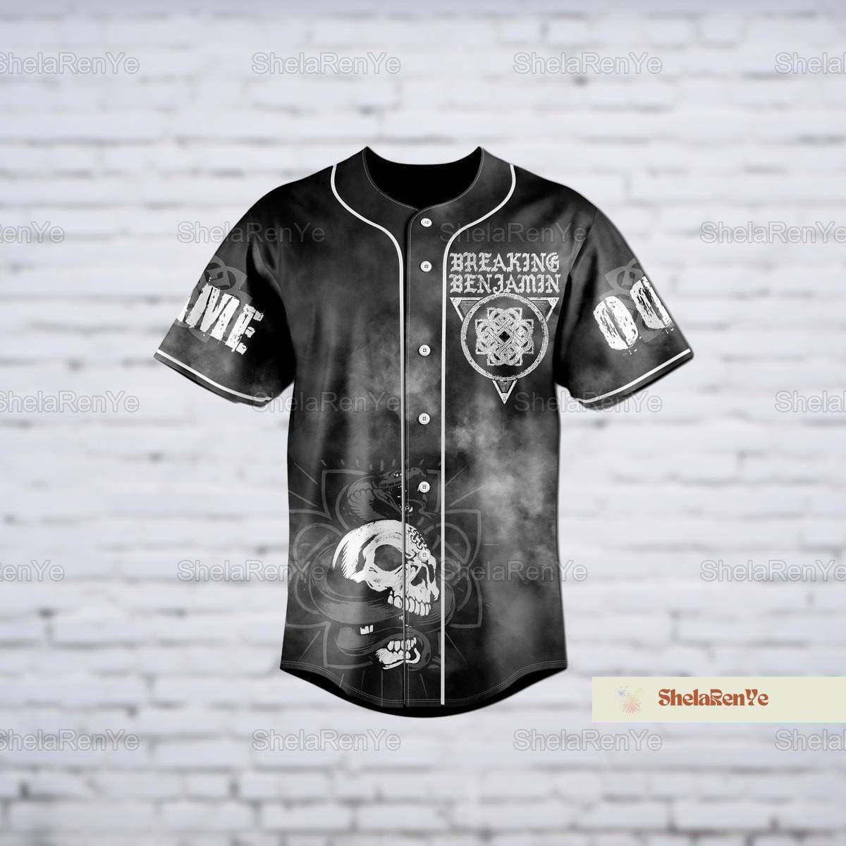 Custom Breaking Benjamin Jersey, Breaking Benjamin Jersey Shirt