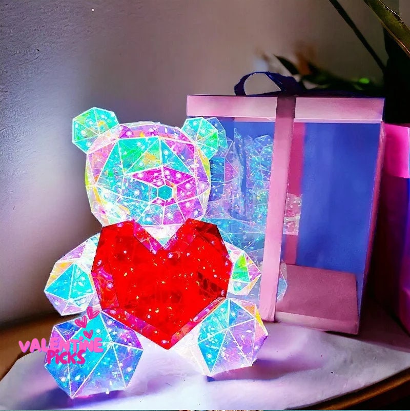 LED Luminous Teddy Bear Romantic Colorful Bear Gift Light For Girlfriend  Anniversary Birthday Christmas Valentine's Day Gifts