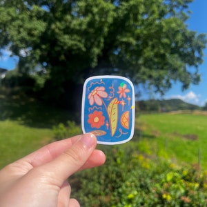Garabatos de flores - ¡pegatina!