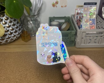 serotonin cat sticker!!