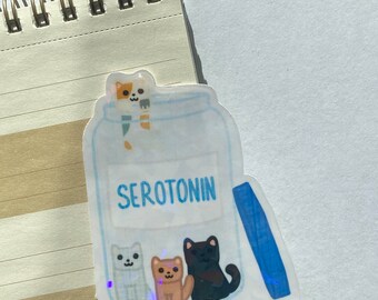 serotonin cat sticker!!