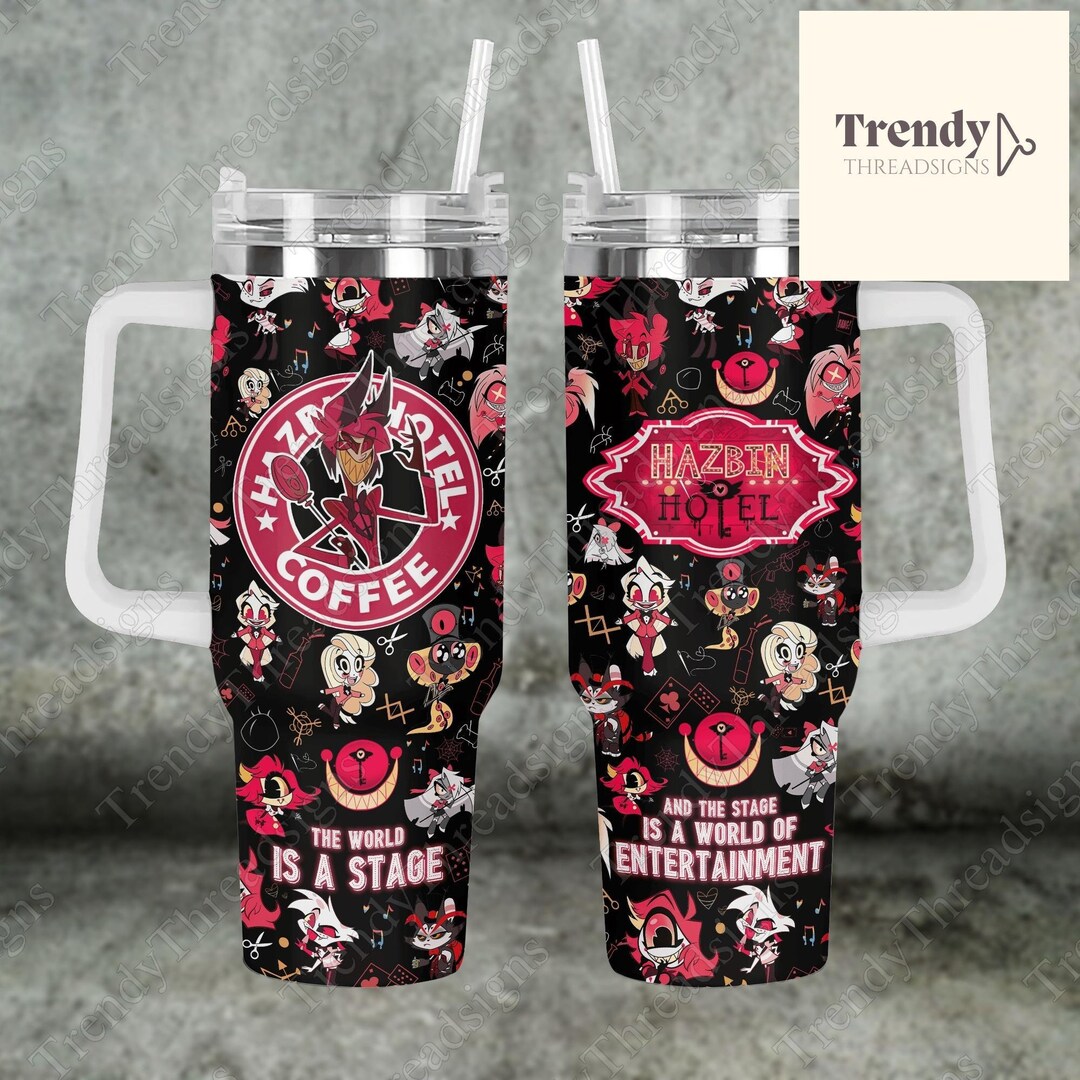 Hazbin Hotel Tumbler, Hazbin Hotel Coffee Tumbler 40 Oz, Hazbin Hotel