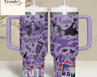 Olivia Rodrigo Tumbler 40 Oz, Olivia Rodrigo Guts World Tour Tumbler Cup, Olivia Rodrigo Coffee Tumbler, Olivia Rodrigo Travel Tumbler