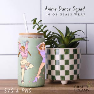 SVG Cup Wrap Anime Dance Squad - Vibrant Tumbler Design for Anime Addicts