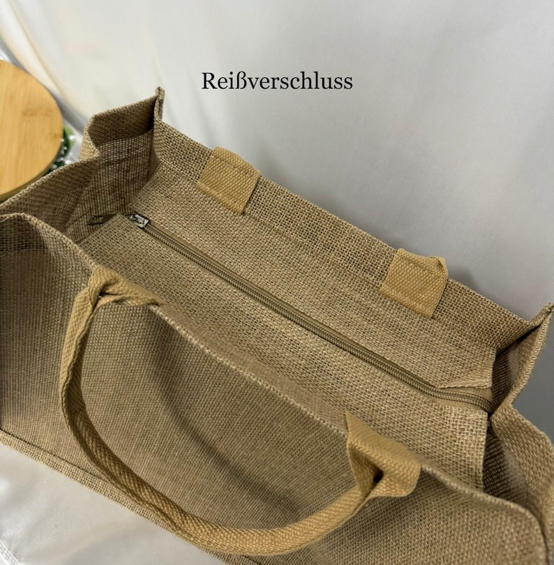 Jute bag for kindergarten teachers, gift for kindergarten teachers, farewell gift | optional with zipper | zipper image 8