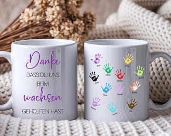 Personalized kindergarten teacher mug, kindergarten teacher gift, daycare gift, kindergarten farewell gift, thank you for helping me grow