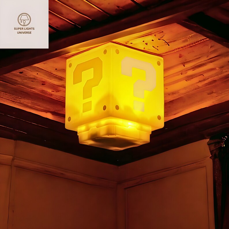 Super Mario Night Light Lamp Mario Bros Yellow Night Light Lamp Mario