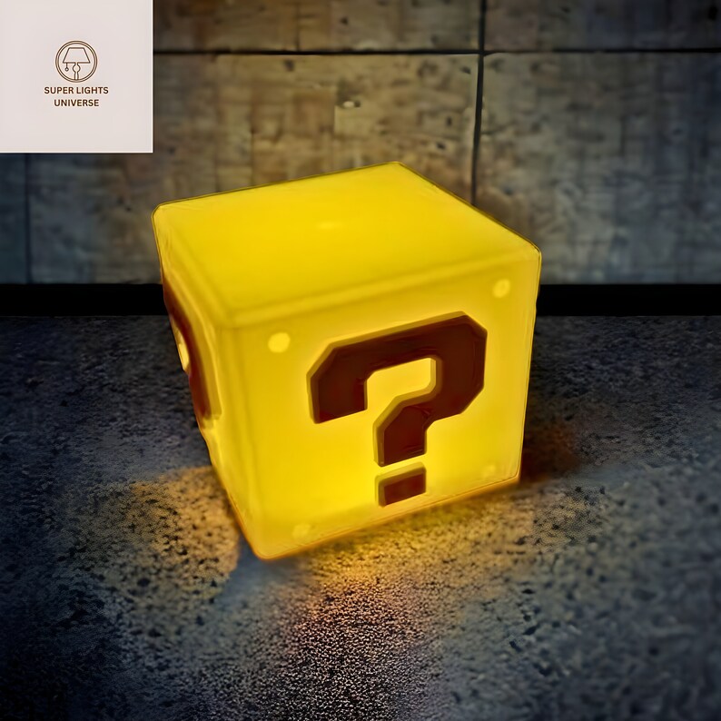 Super Mario Night Light Lamp Mario Bros Yellow Night Light Lamp Mario