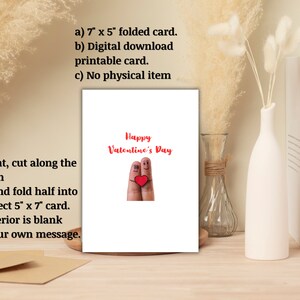 Happy Valentine's Day Printable Card / Instant Download PDF / Card ...