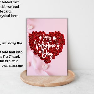 Happy Valentine's Day Printable Card / Instant Download PDF / Card ...